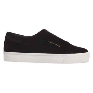 New Louise Et Cie sz 7.5 Lo Bette Slip-On Sneaker Black Velvet Womens Shoes NWT